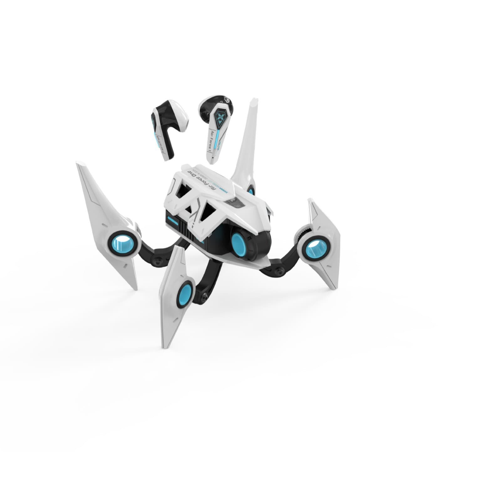 Mecha-style cool Bluetooth headphones