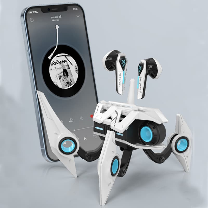 机甲风格的酷蓝牙耳机